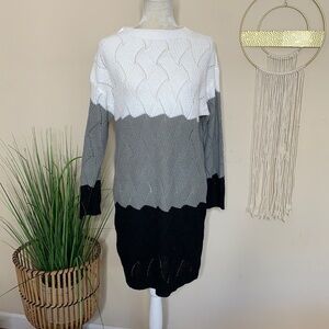 nwot // shein pointelle light sweater dress tunic